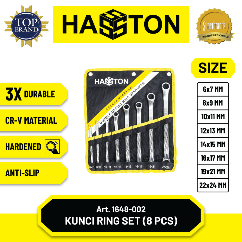 Set Kunci Ring Chrom ( Mdl.Tulang )