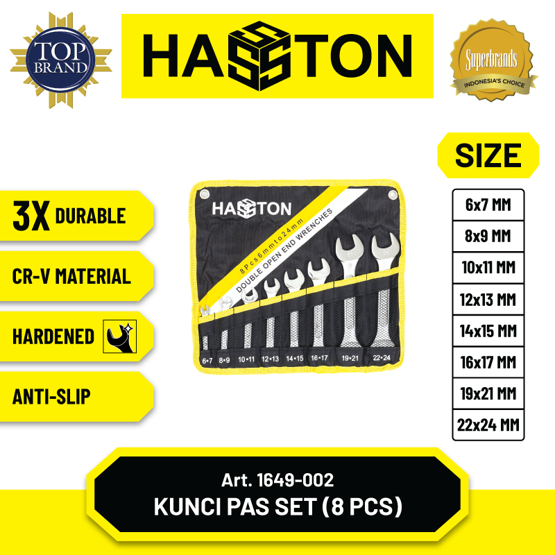 Set Kunci Pas Chrom ( Mdl.Tulang )