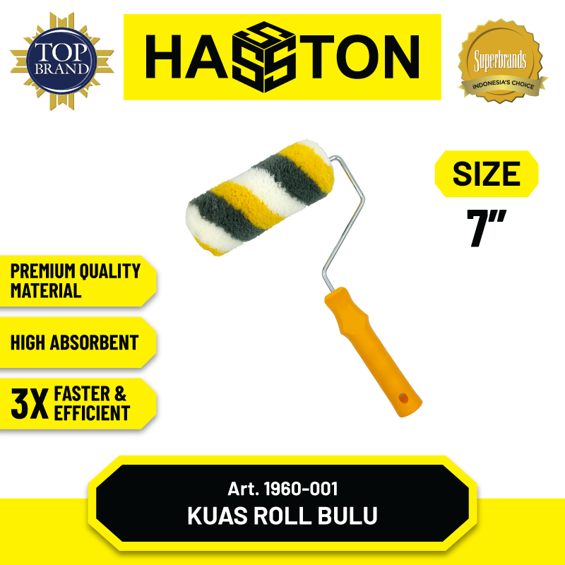 Kuas Roll Strip 3 Warna Gg. Kuning