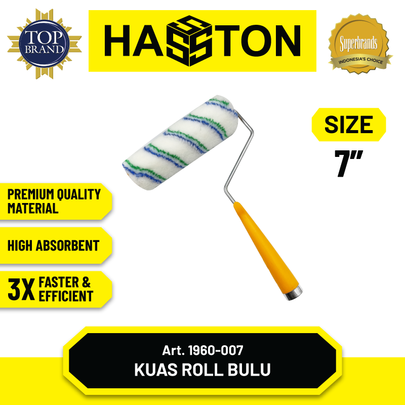 Kuas Roll Strip Hijau – Biru