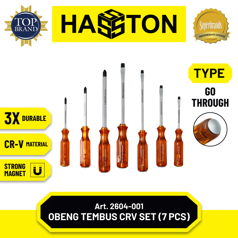 Obeng Set 7 Pcs Tembus CRV