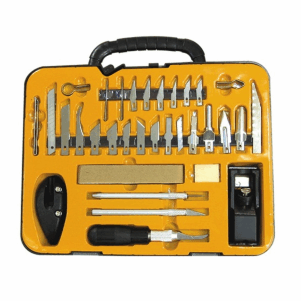 Pahat Ukir Set Box Kuning