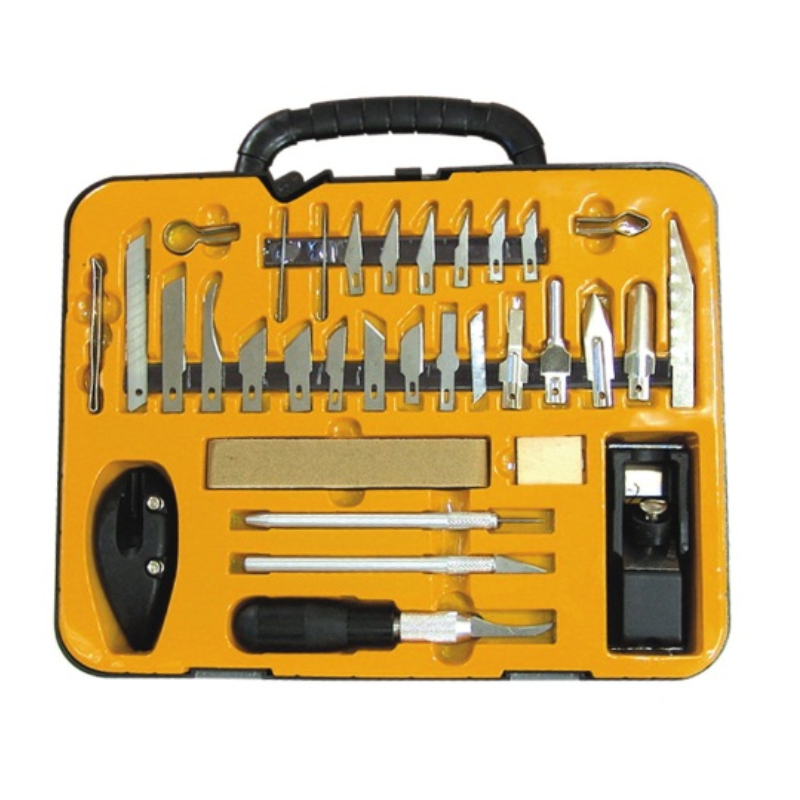 Pahat Ukir Set Box Kuning