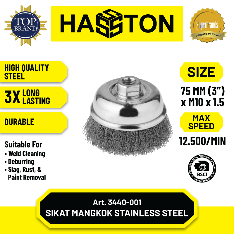 Sikat Mangkok Full Stainless Steel