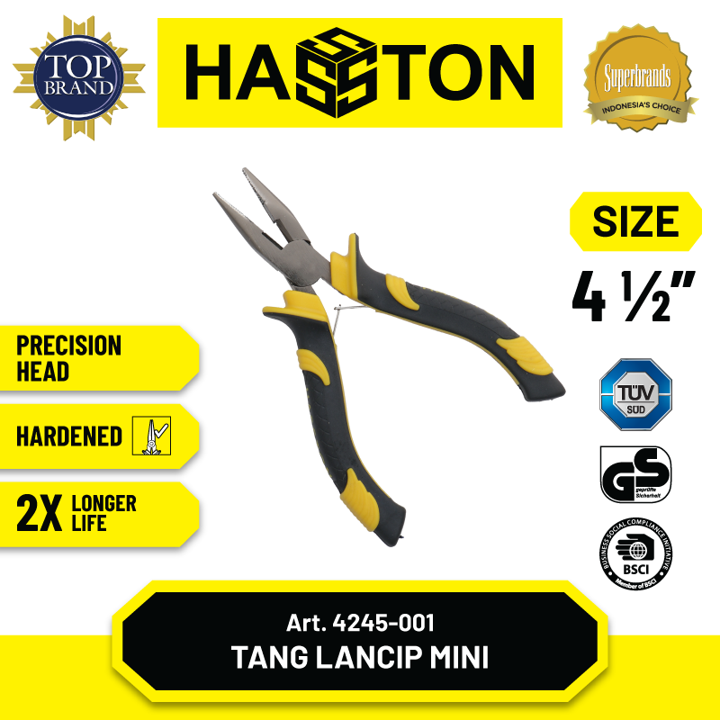 Tang Lancip Mini Super Peg. Kuning-Hitam