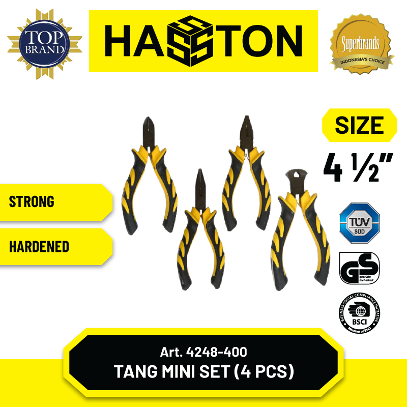 Tang Mini Set 4 Pcs Super Peg. Kuning-Hitam