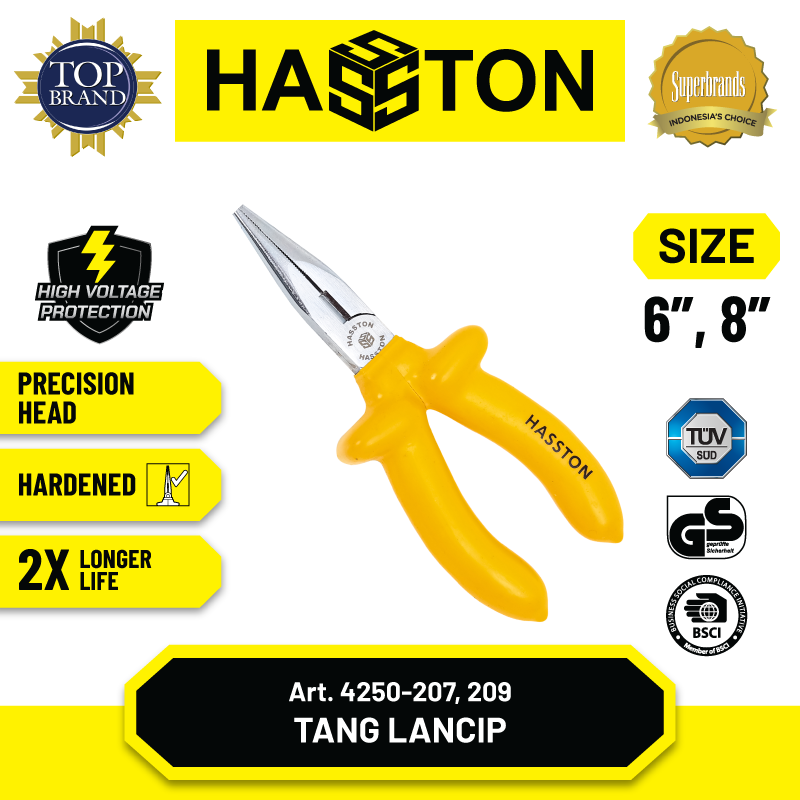 Tang Lancip Insulation Handle Black Chrome