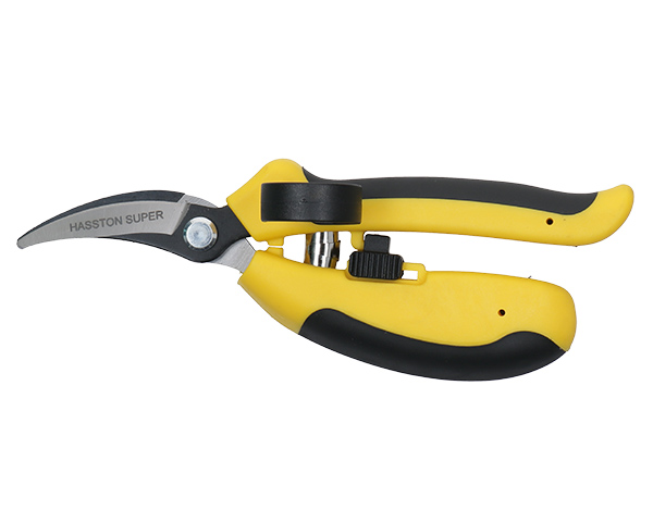 Gunting Bunga Lengkung Handgrip Kuning