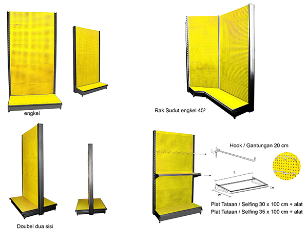 Rak Gondola Plat Besi